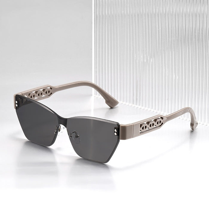 Wholesale New hollowed out sunglasses with round frames, fashionable UV resistant sunglasses, sunshade sunglasses