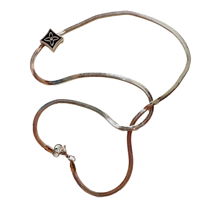 Wholesale 5PCS Titanium Steel Snake Bone Chain Necklace Clavicle Chain JDC-NE-TQX001