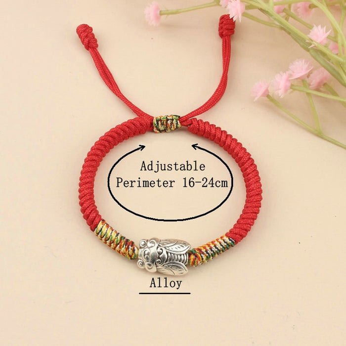 Wholesale  red rope bracelet hand-woven Diamond Knot bracelet blessing student Golden lucky bracelet