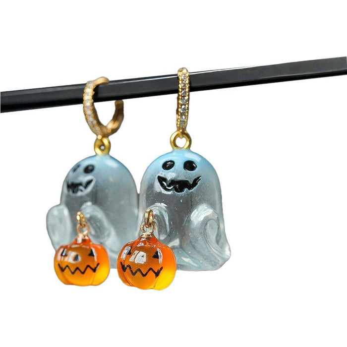 Wholesale Stainless Steel Earrings Ghost Pumpkin Earrings Women Ear Jewelry
