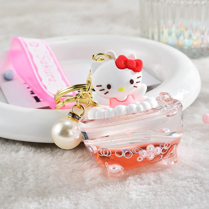 Wholesale Cartoon Quicksand Swim Ring Keychain