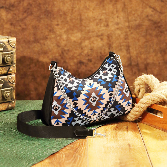 Wholesale Aztec Bohemian style one-shoulder crossbody handbag for women