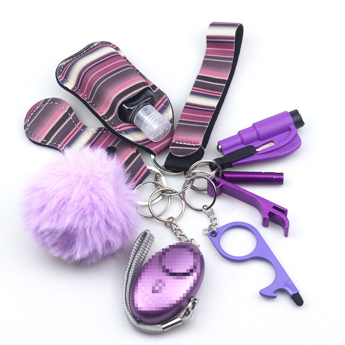 Wholesale Diving Fabric 10-piece Metal Keychain JDC-KC-TouMS001