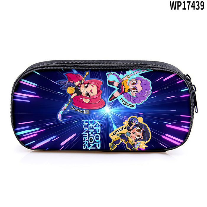 Wholesale K-POP Printed pencil case,  primary and secondary school stationery bag