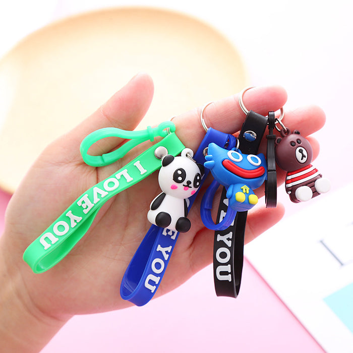 Wholesale Random Cute Cartoon Soft Rubber Toy Keychain JDC-KC-BoYue011