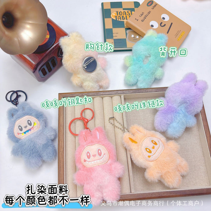 Wholesale Squeaky plush pendant doll keychain backpack pendant claw machine doll