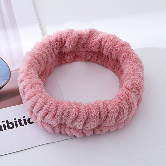 Wholesale Hairbands and Wristbands Set Hot Selling Women' s Face Wash Non-Slip Headband Pleated Hair Accessories Hairbands