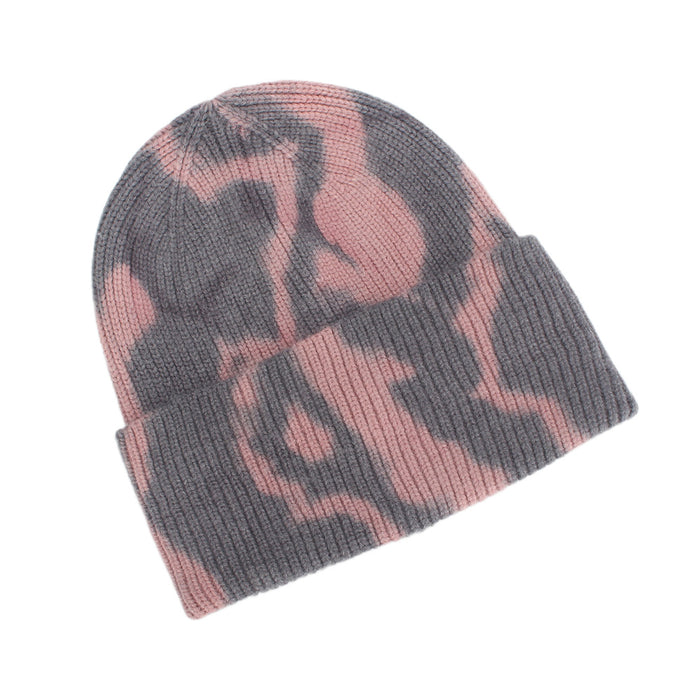 Wholesale Unisex tie-dye knitted beanie hat for winter