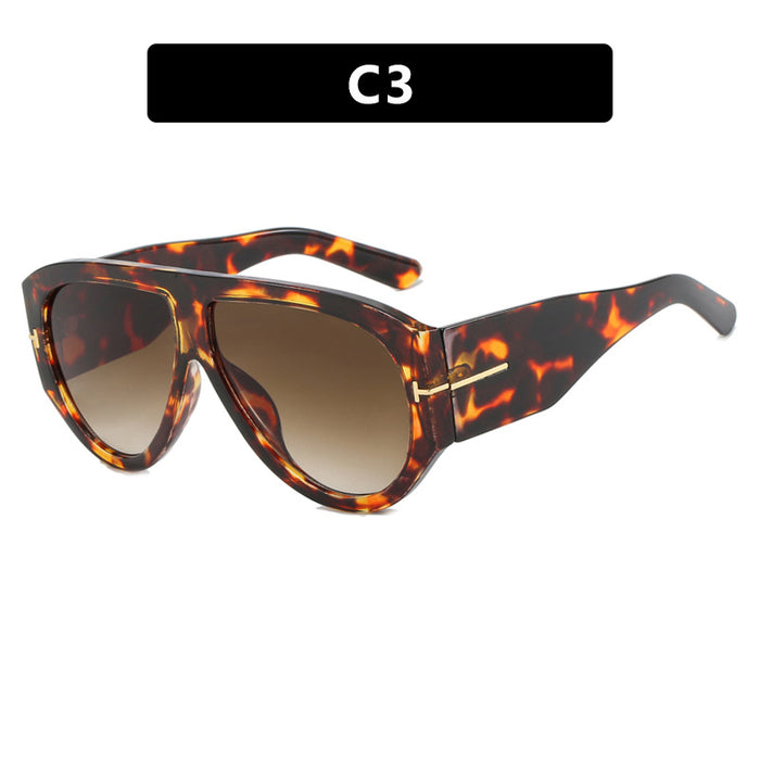Wholesale T-shaped Large Frame UV-resistant PC Sunglasses JDC-SG-PLS157