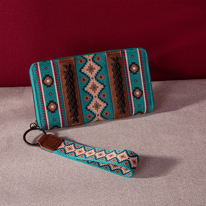 Wholesale Aztec Cotton Linen Printed Bohemian Wallet JDC-WT-MingG001