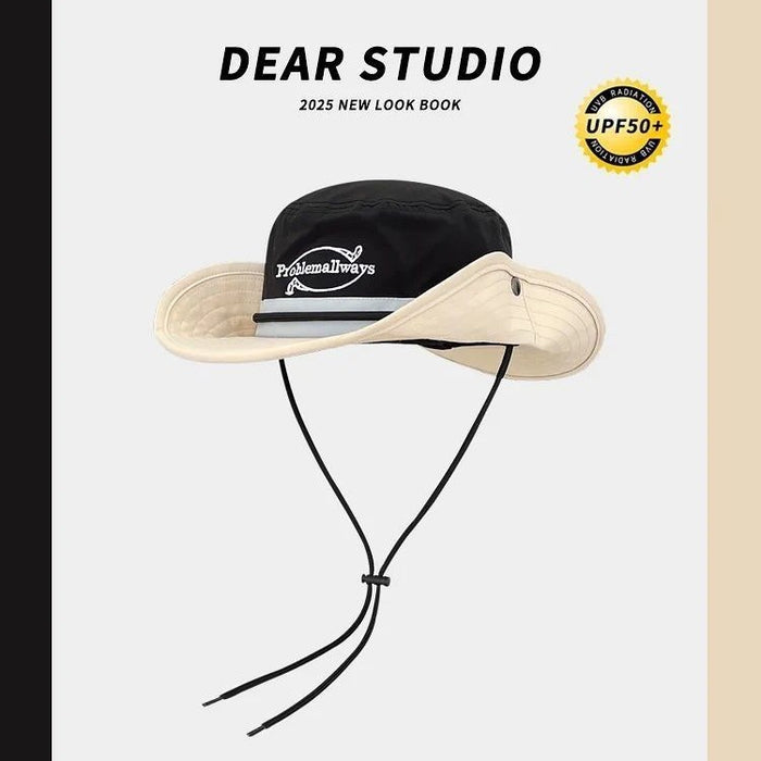 Wholesale Letter Fisherman Hat Women's Summer Outdoor Hiking Sunshade Mountaineering Hat