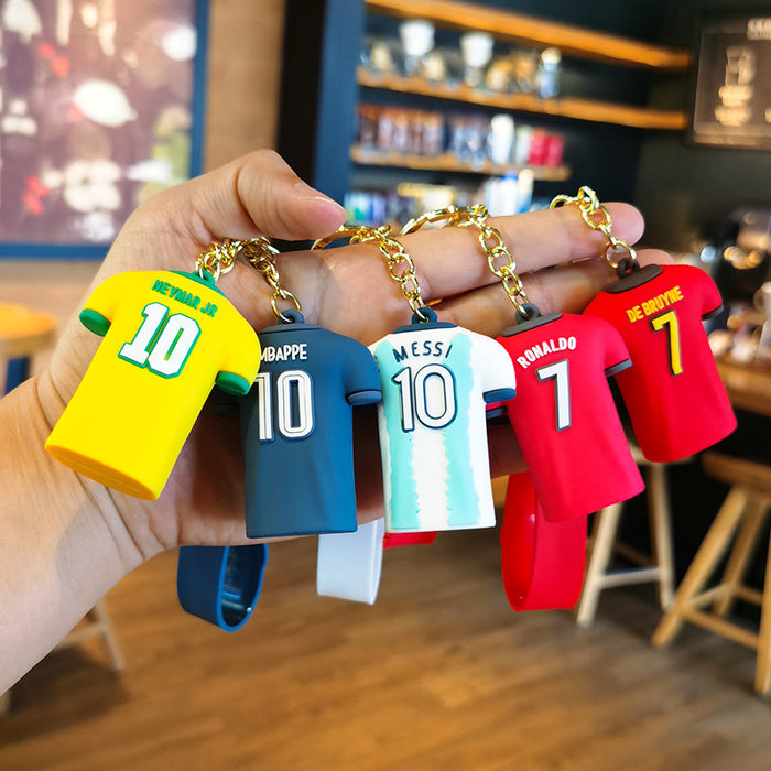 Wholesale Rubber Cartoon Doll Jersey Keychain JDC-KC-Tingm183