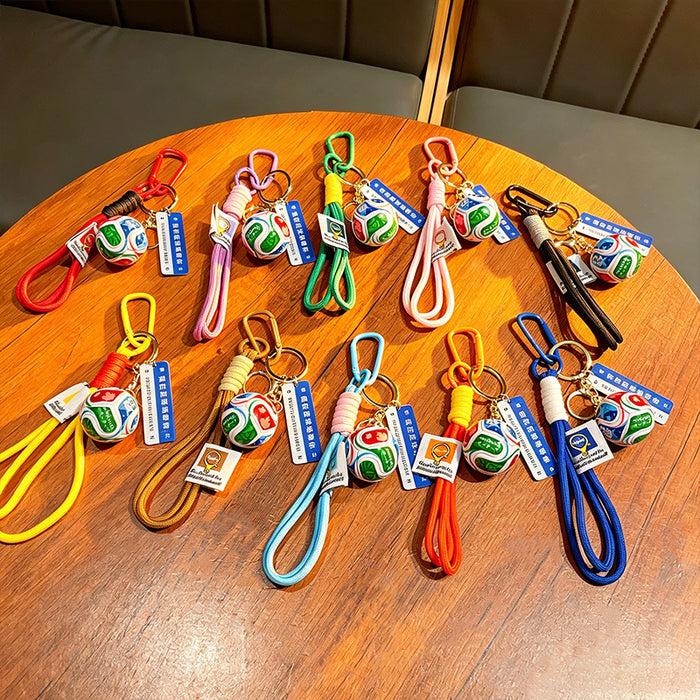 Wholesale Cartoon Football Trophy Keychain ABS Purple Car Key Accessory