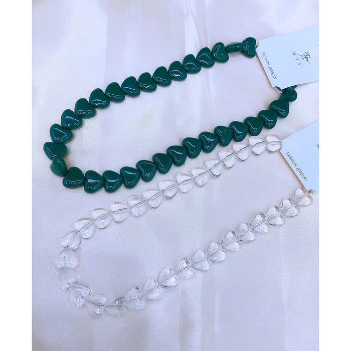 Wholesale Love Candy Macron Acrylic Resin Peach Heart Necklace