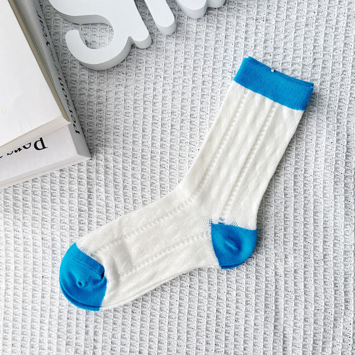 Wholesale Socks women's spring and summer new mesh pile socks women's middle tube