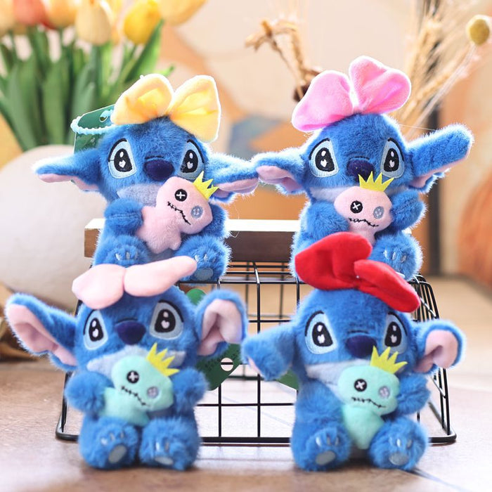 Wholesale Cute Bow Cartoon Pendant Plush Toy Doll  Bag Pendant Keychain Rag Doll