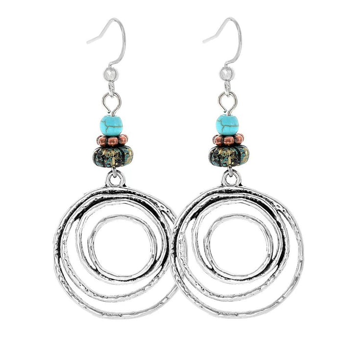 Wholesale Bohemian Vintage Drop Alloy Earrings Women' s Fashion Jewelry Accessory MOQ≥2