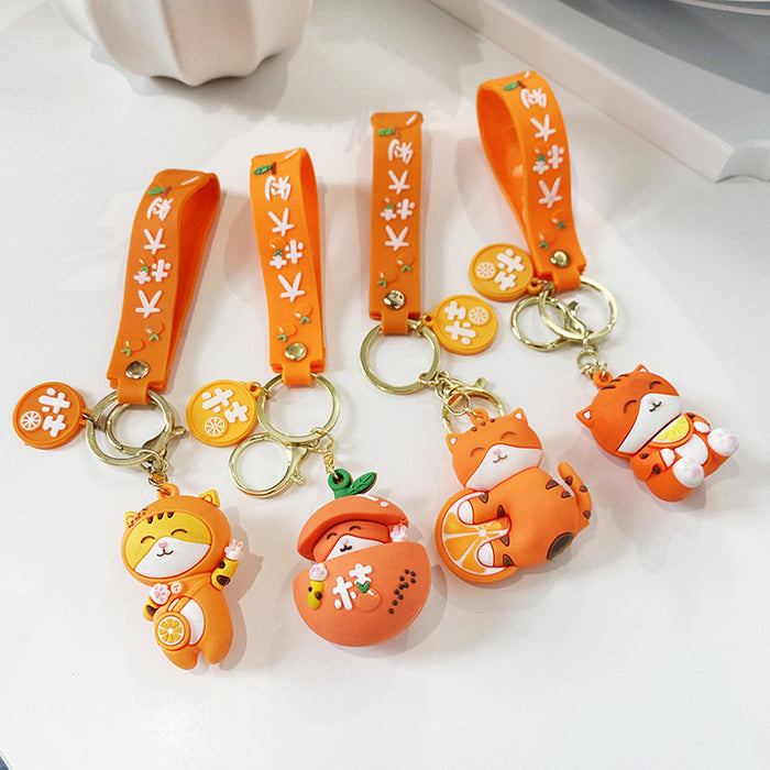 Wholesale  Cute doll car key chain cartoon doll schoolbag key pendant bag ornament key chain