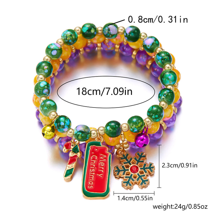 Wholesale Christmas Color Beaded Bracelet suit Christmas Tree  Christmas Gift Box All-match Design Bracelet