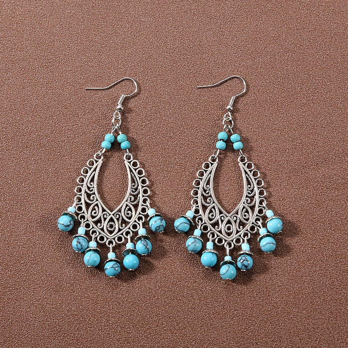 Wholesale Alloy Bohemian Ethnic Style Su Song Stone Earrings JDC-ES-Gumi007