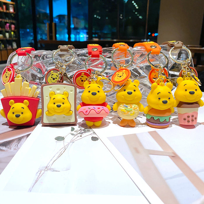 Wholesale  bag pendant car key chain doll machine push keychain