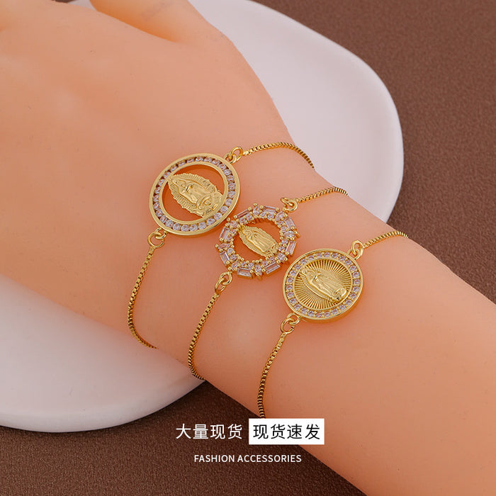 Wholesale Women's Exquisite Non-fading Micro-inlaid Zircon Bracelet JDC-BT-YJ004