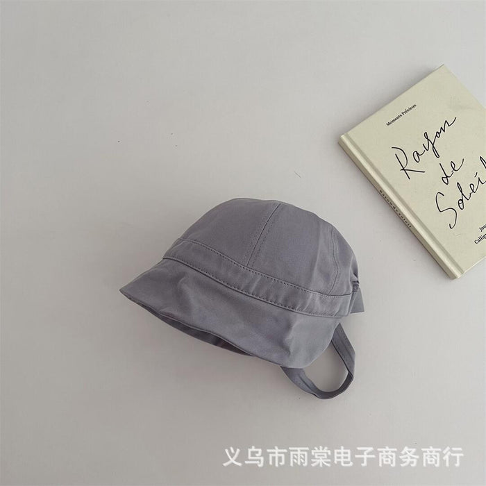 Wholesale children's solid color concave fisherman hat baby sun protection hat