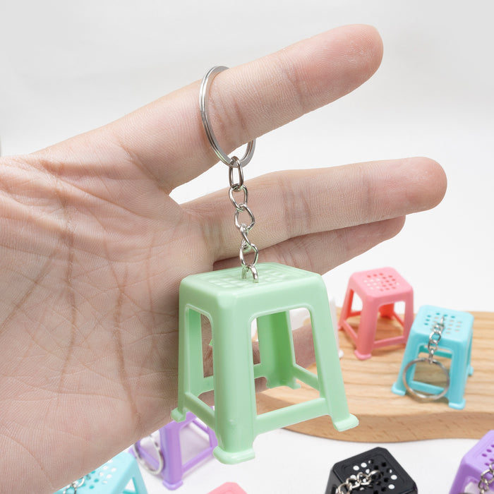 Wholesale ABS Plastic Stool Bag Charm Modern Minimalist Design Trendy Everyday Keychain Accessory MOQ≥5