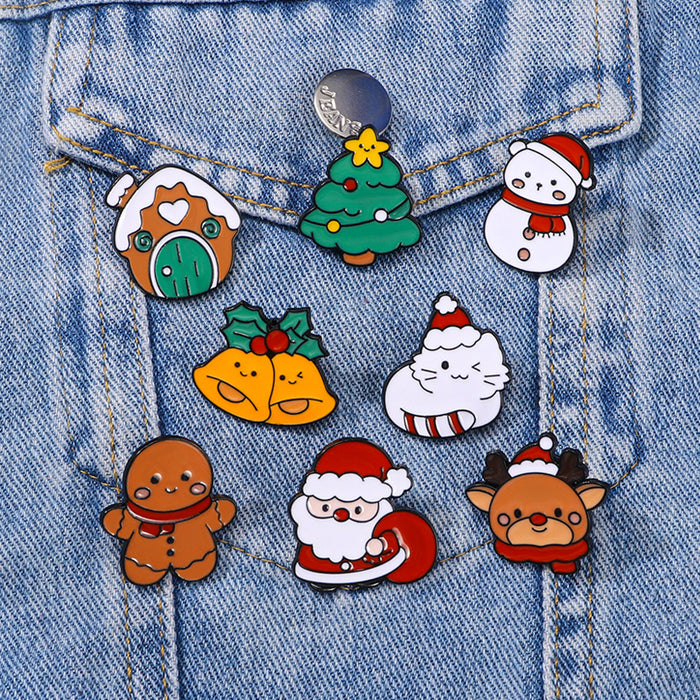 Wholesale Christmas Cartoon Cute Clothes Decoration Brooch