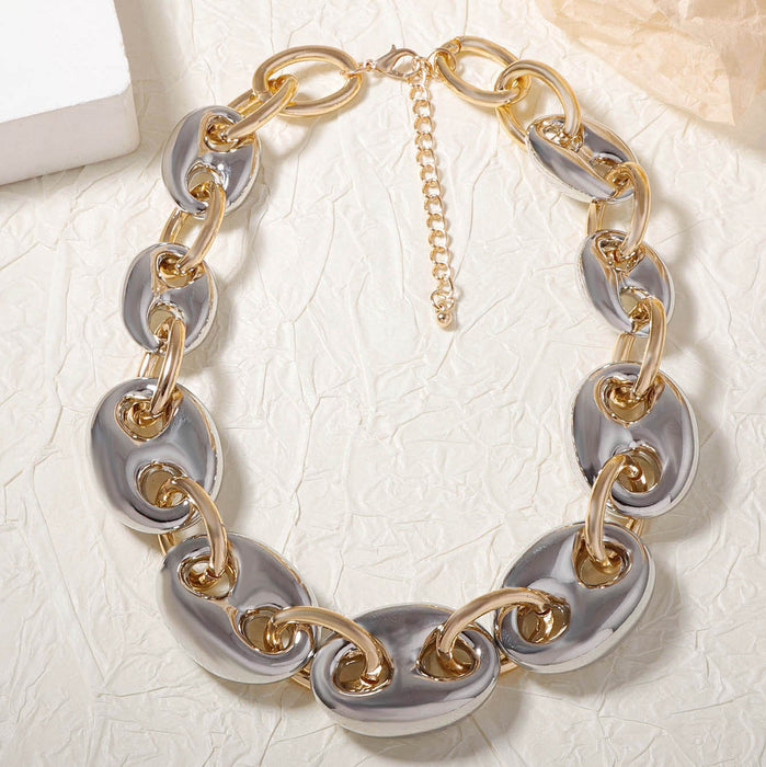 Wholesale Geometric Ring Link Chain Necklace Casual Street Shooting Women's Style