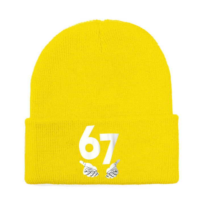 Wholesale Letter pattern knitted hat wool hat warm hat