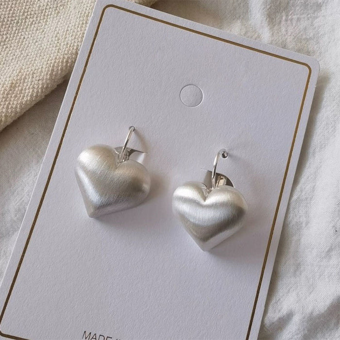 Wholesale Brushed Heart Earrings for Women
