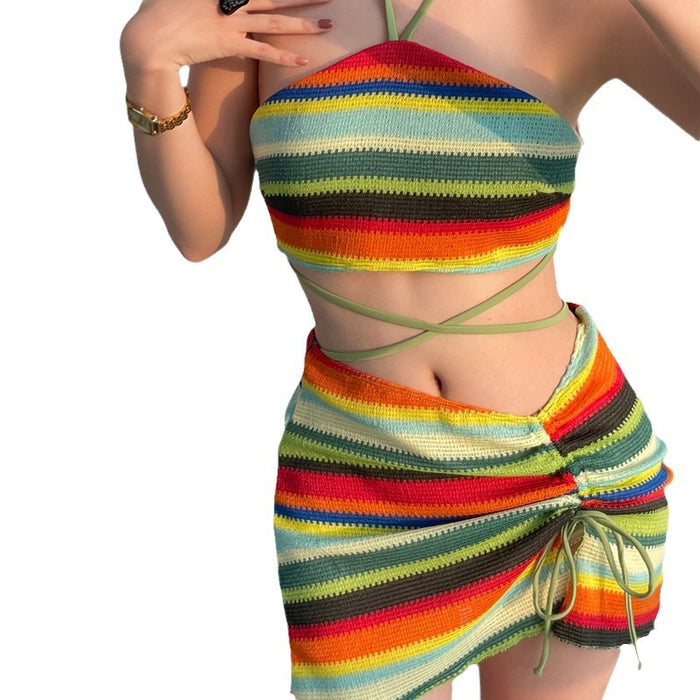 Wholesale Fashionable swimsuit, sexy one-piece bikini, striped printed beach