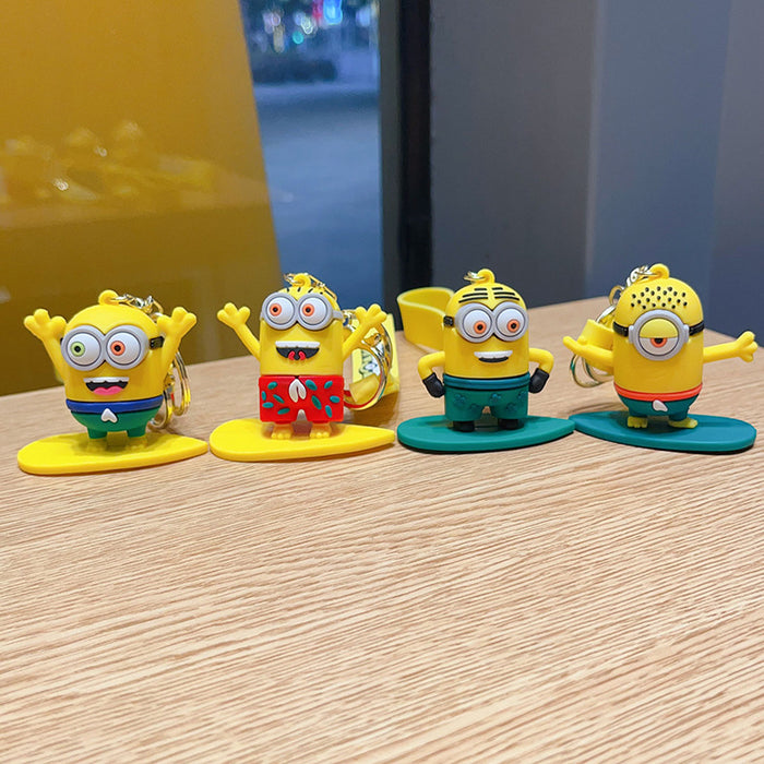 Wholesale Surfing Doll Keychain Beach Skateboard Doll