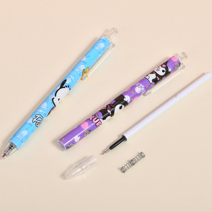 Wholesale 48pcs Cute family plastic hook click pen cartoon display box neutral pen high value shape signature pen