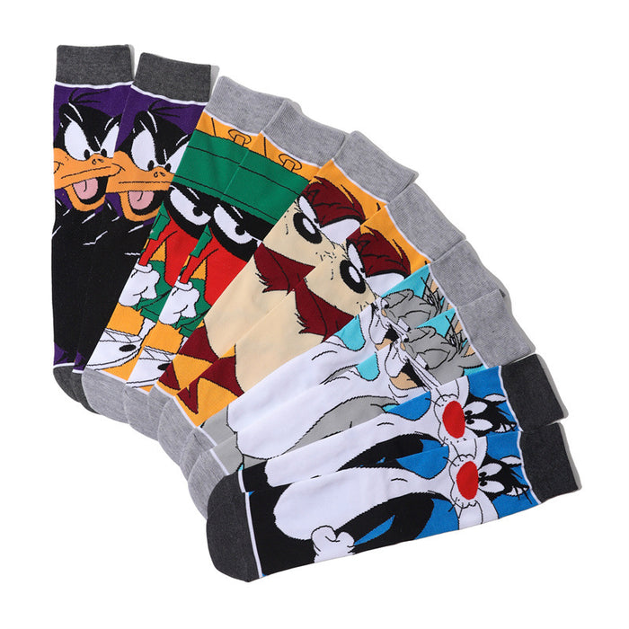 Wholesale tide socks men's cotton cartoon tube socks women's socks factory animation socks