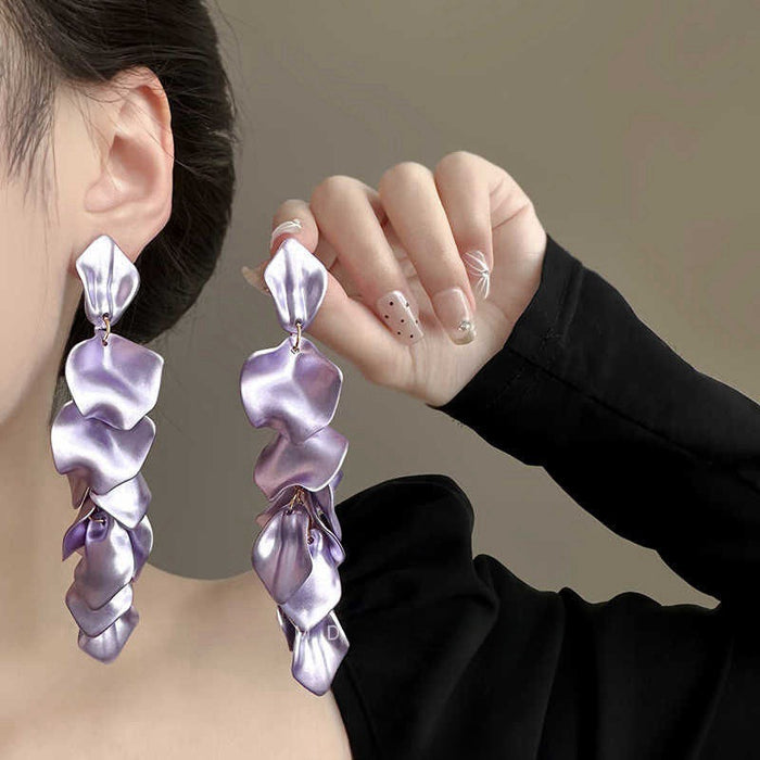 Wholesale Holiday style sunflower earrings exaggerated women' s seaside travel photo earrings