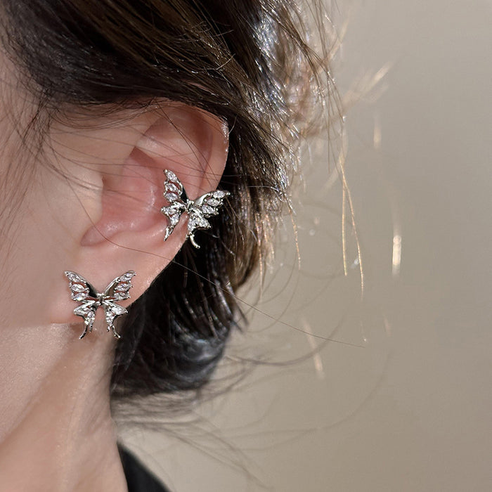 Wholesale Rhinestone Butterfly Earrings Women's Earrings