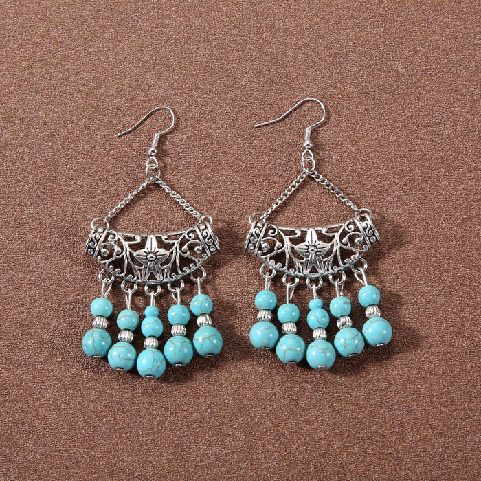 Wholesale Alloy Bohemian Ethnic Style Su Song Stone Earrings JDC-ES-Gumi007