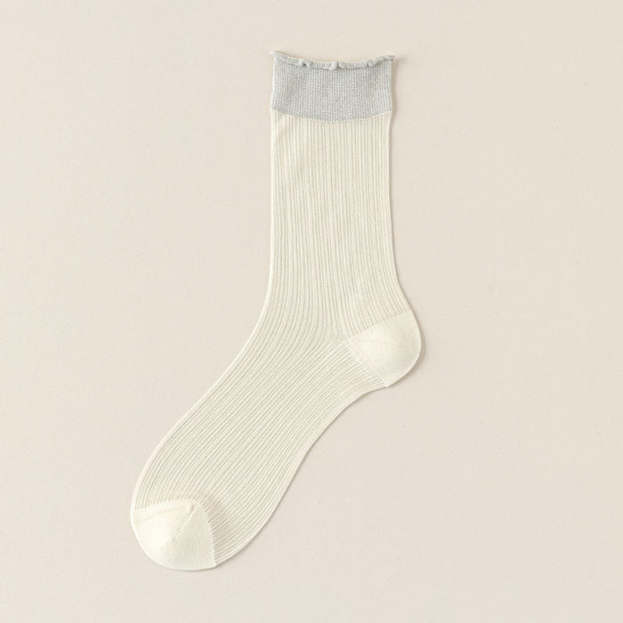 Wholesale Socks with mesh breathable middle tube, rolled edges and loose mouth