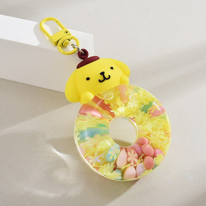 Wholesale Cartoon Quicksand Swim Ring Keychain