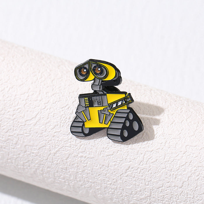 Wholesale Sci Fi Robot Cartoon Brooch Chic Metal Enamel Pin Gift Badge