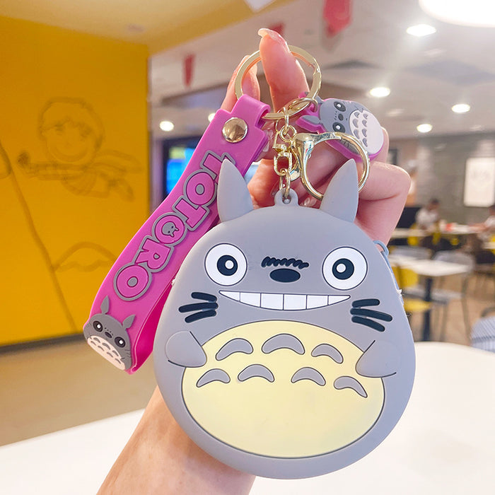 Wholesale Cartoon Mini Silicone Coin Purse Keychain JDC-KC-LiuFan024