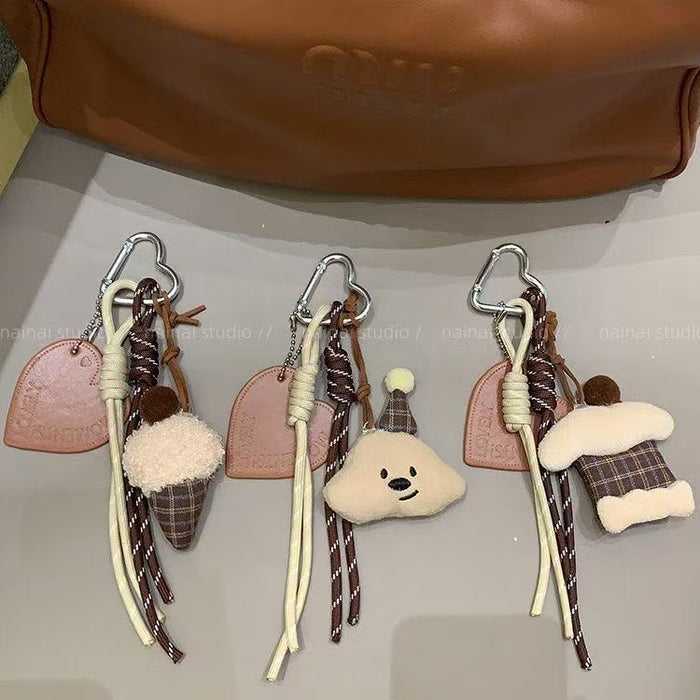 Wholesale Pendant Plush Bag Hanging Braided Rope Korean Style Climbing Rope