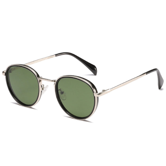 Wholesale Round-Frame Metal Anti-UV Sunglasses