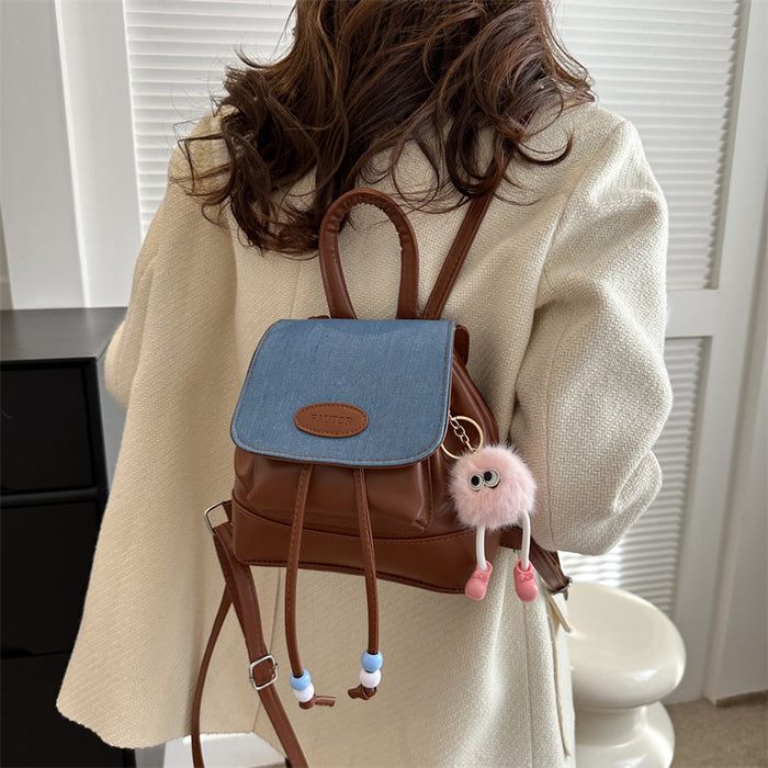 Wholesale Retro Fashion Solid Color Backpack Simple Travel Small Backpack JDC-BP-Shengshi001