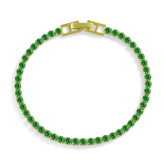 Wholesale Diamond-Set Contion Tennis Bracelet - Stylish Cubic Zirconia Cuff for Women - Boutique Resale