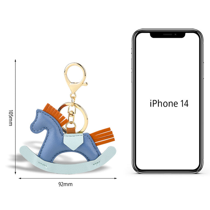 Wholesale pony pendant cartoon horse leather pendant handmade leather bag pendant