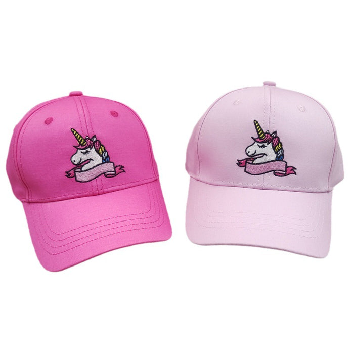 Wholesale Children's Unicorn Embroidered Baseball Hat, Cute Cartoon Duck Tongue Hat, Sunscreen and Sunshade Hat