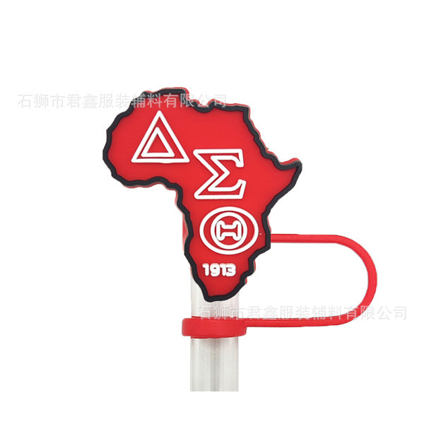 Wholesale 50pcs Red Community Straw Cap  Decorative Dust Plug Straw Cover